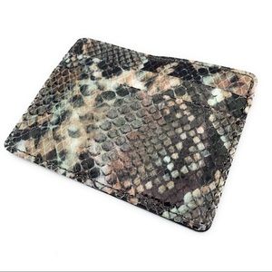 Faux Snake Leather Card Case